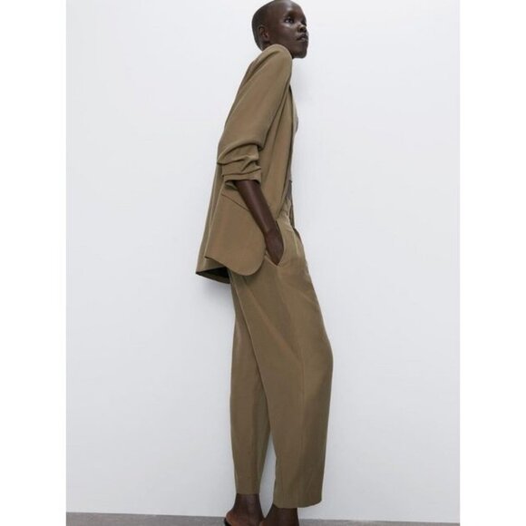 New Zara Oversized Blazer Jacket Coat Preppy Academia Old Money Quiet Luxury XL - Picture 4 of 13